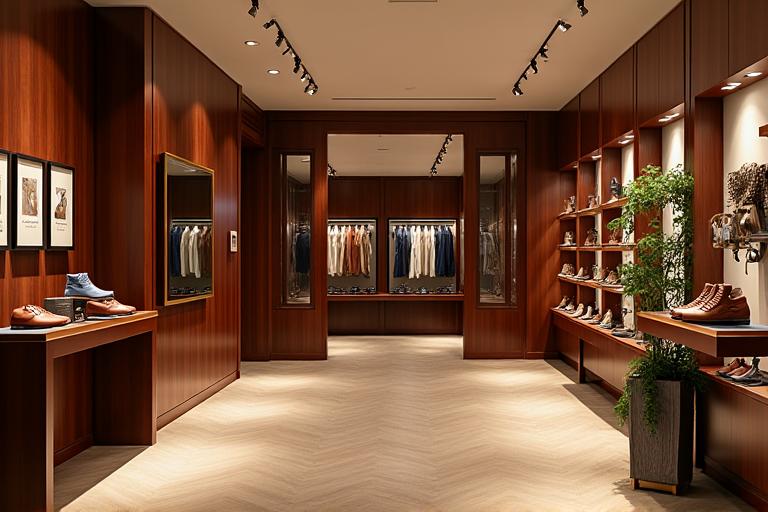 Der einladende Eingangsbereich der Lederwerk Genf Boutique.