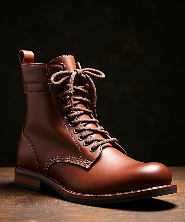 Robuster Schnürstiefel im Vintage-Look.